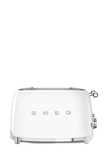 Smeg Toaster, 4 Schlitze, 50s Style White, TSF03WHEU